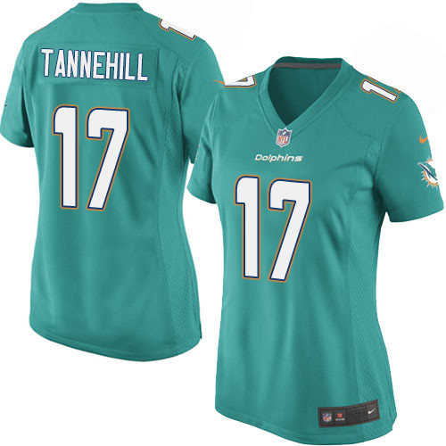 Women's Game Ryan Tannehill Nike Jersey Aqua Green Home - #17 NFL Miami Dolphins